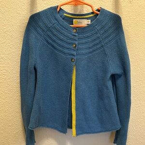 Mini Boden blue cardigan size 8-9 like new